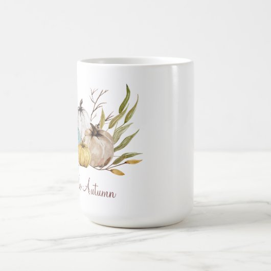 Rustikales Hallo Autumn Pumpkins Kaffeetasse (Mittel)