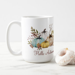 Rustikales Hallo Autumn Pumpkins Kaffeetasse