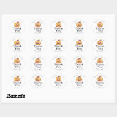 Rustikales Halloween-Jack-O-Lantern-Cookie-Dankesc Runder Aufkleber (Blatt)
