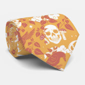Rustikales Halloween-Muster - Neck Tie Krawatte (Gerollt)