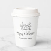 Rustikales Halloween-Party Simple Fall Pumpkin Pappbecher (Rückseite)