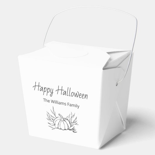 Rustikales Halloween Simple Pumpkin Fall Party Geschenkschachtel (Vorderseite)