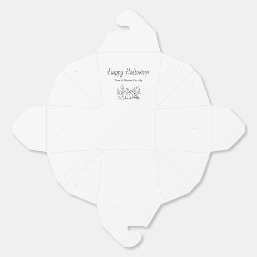 Rustikales Halloween Simple Pumpkin Fall Party Geschenkschachtel (Ungeklappt)