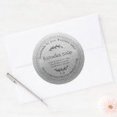 Rustikales, handgefertigtes Lavendelseife Silver Runder Aufkleber (Umschlag)