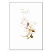 Rustikales handgeschriebenes Skript 3 Hochzeit Tischnummer (Vorderseite)