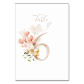 Rustikales handgeschriebenes Skript 6 Wedding Tischnummer (Rückseite)