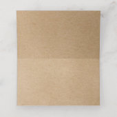 Rustikales handgezeichnet Blumengartenskript Platzkarte (Innenseite Aufgefaltet)