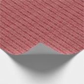 Rustikales, handGezeichnet, gestreiftes rotes Schl Geschenkpapier (Ecke)