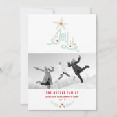 Rustikales, handgezeichnetes Joy Calligraphy Folia Feiertagskarte (Vorderseite)