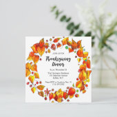 Rustikales handIllustriertes Erntedank Einladung (Stehend Vorderseite)