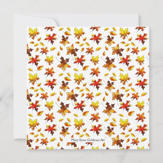 Rustikales handIllustriertes Erntedank Einladung (Rückseite)