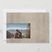 Rustikales Handskript Vollständiges Foto Save the  Einladung (Rückseite)