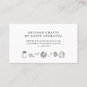 Rustikales Handwerk Visitenkarte (Rückseite)