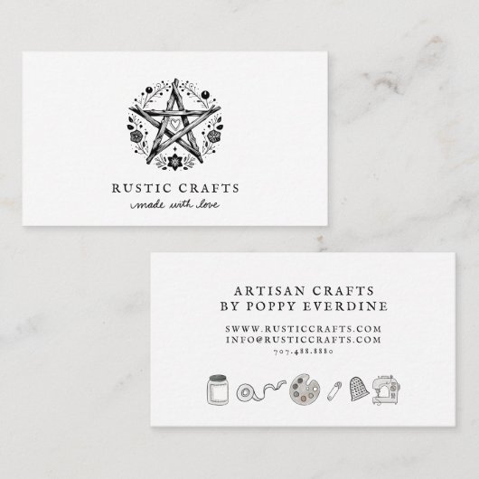Rustikales Handwerk Visitenkarte (Vorne/Hinten)