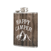 Rustikales Happy Camper Adventure Camping Barn Woo Flachmann (Links)