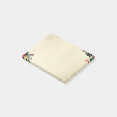 Rustikales Happy Holidays Snowflakes Red Bird Robi Post-it Klebezettel (angewinkelt)