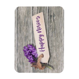 Rustikales Happy Noroz Hyacinth - Flexibles Magnet