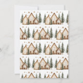 Rustikales Haus Kabine Mountain Holiday Party Einladung (Rückseite)