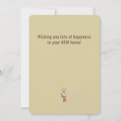 Rustikales Haus mit Blumenzwiebeln Herzlichen Glüc Karte (Rückseite)