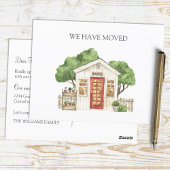 Rustikales Haus Red Door Bauernhof Wir haben umgez Postkarte