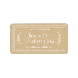 Rustikales, hausgemachtes Blueberry Jam Canning Kr Adressaufkleber