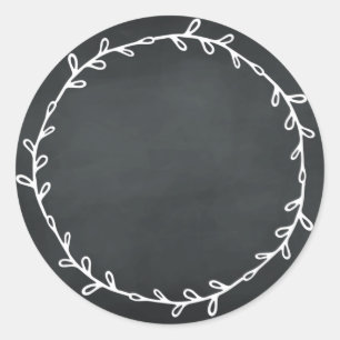 Rustikales, hausgemachtes Chalkboard Runder Aufkleber