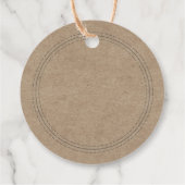 Rustikales, hausgemachtes einfaches Kraftpapier sc Geschenkanhänger (Rückseite)