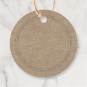 Rustikales, hausgemachtes einfaches Kraftpapier sc Geschenkanhänger (Vorderseite)