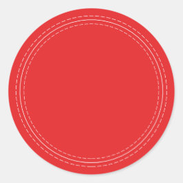 Rustikales, hausgemachtes einfaches Rot Runder Aufkleber