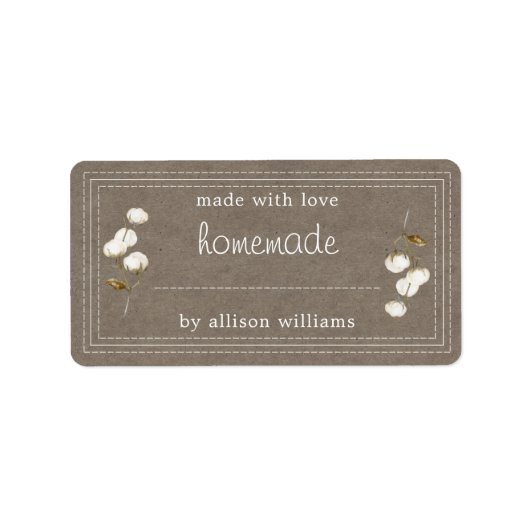 Rustikales, hausgemachtes Etikettenpapier aus Baum Adressaufkleber (Vorne)