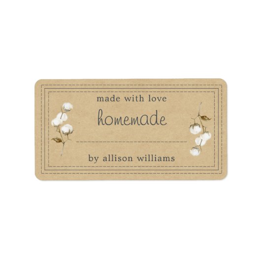 Rustikales, hausgemachtes Etikettenpapier aus Baum Adressaufkleber (Vorne)