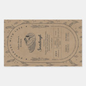 Rustikales, hausgemachtes Lebensmittelkennzeichen Rechteckiger Aufkleber (Vorderseite)