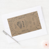 Rustikales, hausgemachtes Lebensmittelkennzeichen Rechteckiger Aufkleber (Umschlag)