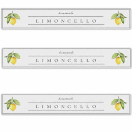 Rustikales, hausgemachtes Limoncello-Display-Label Aufkleber