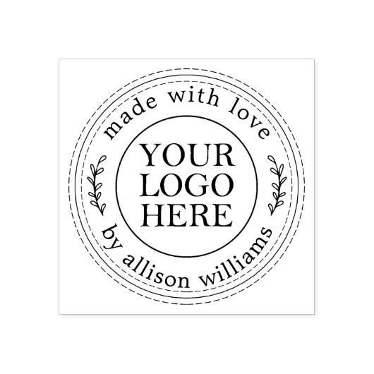 Rustikales, hausgemachtes Logo für kleine Unterneh Gummistempel (Prägung)