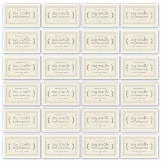 Rustikales, hausgemachtes Sojakonzept 24x antikes  Aufkleber (Vorderseite)