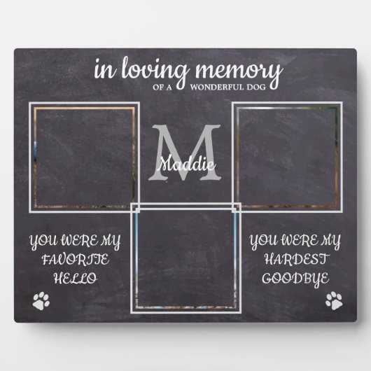 Rustikales Haustier Beileid 3 Foto Fotoplatte (Vorderseite)