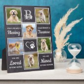 Rustikales Haustier-Gedenkgeschenk Personalisiert  Fotoplatte (Seite)