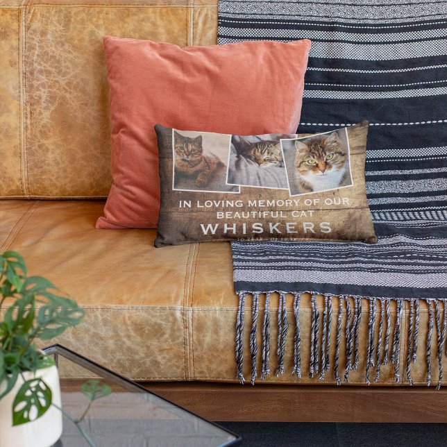 Rustikales Haustier Modernes Foto Collage Cat/Hund Dekokissen (Von Creator hochgeladen)