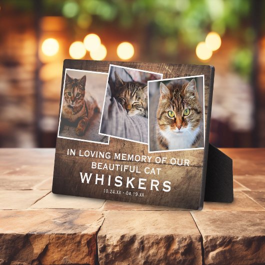 Rustikales Haustier Modernes Foto Collage Cat/Hund Fotoplatte