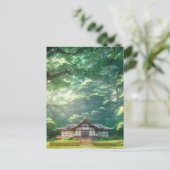 Rustikales Haven, japanisches Holzhaus Postkarte (Stehend Vorderseite)