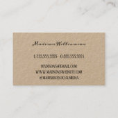 Rustikales Heart Kraft Papier, handgefertigt | Han Visitenkarte (Rückseite)