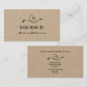 Rustikales Heart Kraft Papier Visitenkarte (Vorne/Hinten)