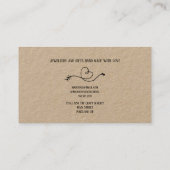 Rustikales Heart Kraft Papier Visitenkarte (Rückseite)