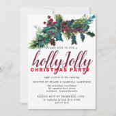 Rustikales Heiligtum und Berries Botanisches Weihn Einladung (Vorderseite)