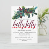 Rustikales Heiligtum und Berries Botanisches Weihn Einladung (Stehend Vorderseite)