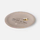 Rustikales Heiratsmittel Pappteller (Schrägansicht)