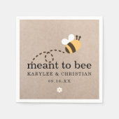 Rustikales Heiratspapier Serviette (Vorderseite)