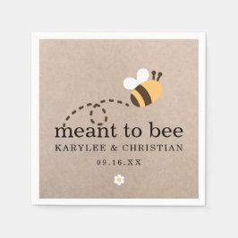 Rustikales Heiratspapier Serviette