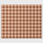 Rustikales hellbraunes Gingham-Karomuster Geschenkpapier (Flach)